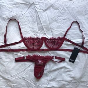 Nasty Gal Red Lingerie Set